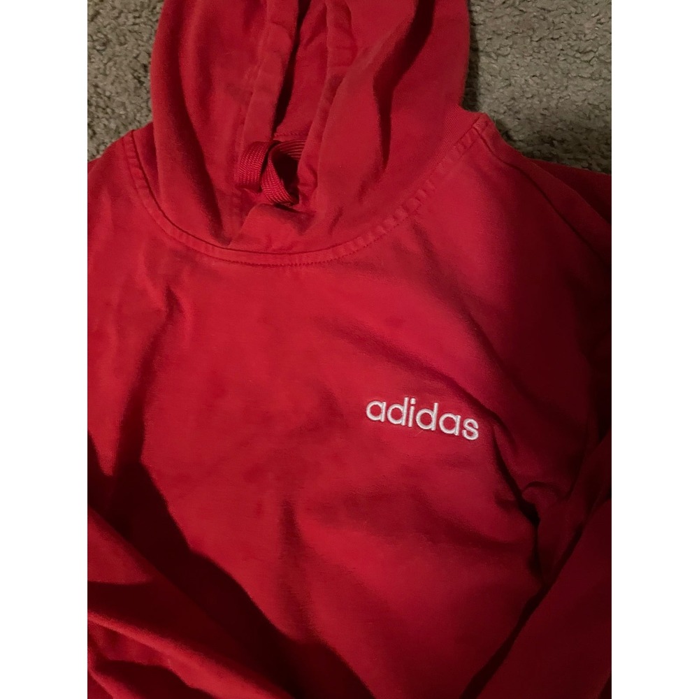 Mens Adidas Red Hoodie pullover
